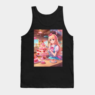 A delectable fusion of anime and cake Tank Top